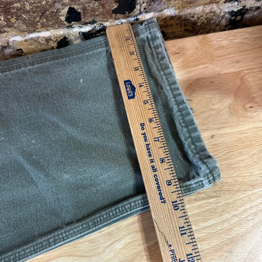 Carhartt B11 MOS Green Washed Duck Canvas Carpenter Workwear Pants Mens 38x30